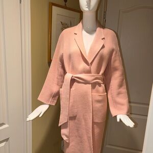 Club Monaco Blush Belted Italian Wool Women's Coat